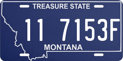 MT license plate 117153F