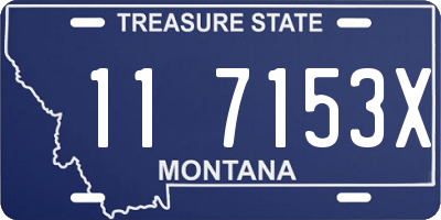 MT license plate 117153X