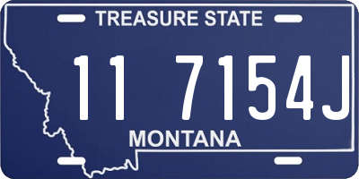 MT license plate 117154J
