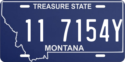 MT license plate 117154Y