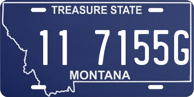 MT license plate 117155G