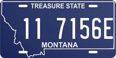 MT license plate 117156E