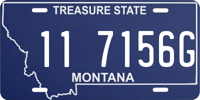 MT license plate 117156G