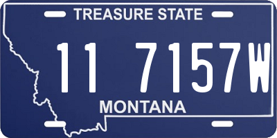 MT license plate 117157W