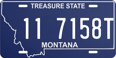 MT license plate 117158T