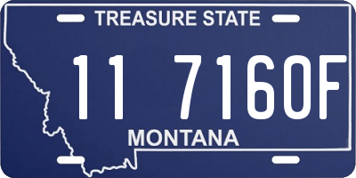 MT license plate 117160F