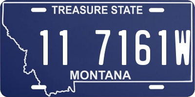 MT license plate 117161W