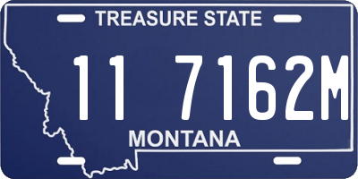 MT license plate 117162M