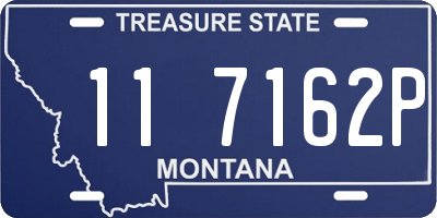 MT license plate 117162P