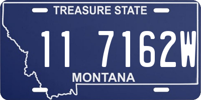 MT license plate 117162W