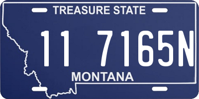 MT license plate 117165N