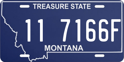 MT license plate 117166F