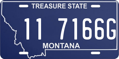 MT license plate 117166G