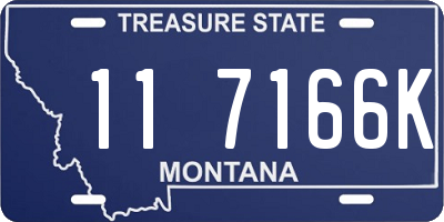 MT license plate 117166K