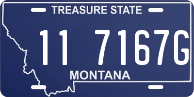MT license plate 117167G