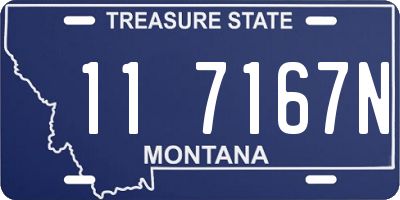 MT license plate 117167N