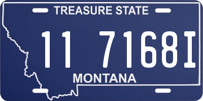 MT license plate 117168I