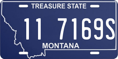 MT license plate 117169S