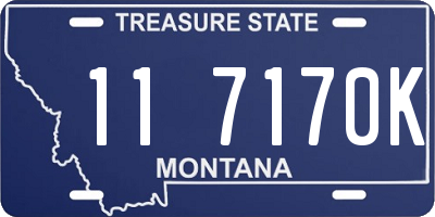 MT license plate 117170K