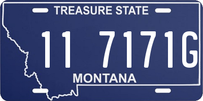 MT license plate 117171G