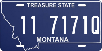 MT license plate 117171Q