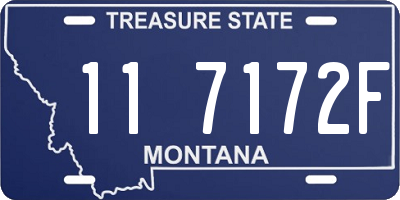 MT license plate 117172F