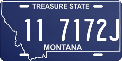 MT license plate 117172J