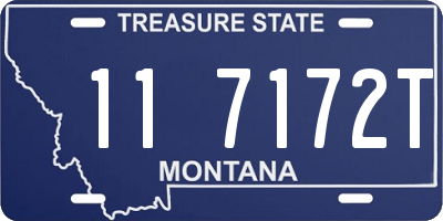MT license plate 117172T
