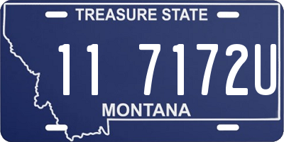 MT license plate 117172U