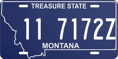 MT license plate 117172Z