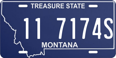MT license plate 117174S