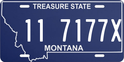 MT license plate 117177X