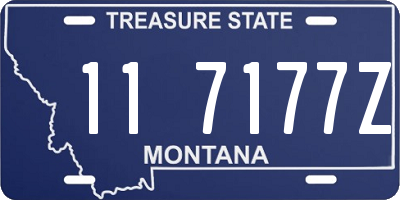 MT license plate 117177Z