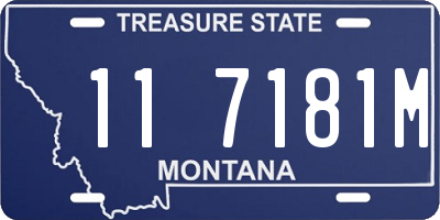 MT license plate 117181M