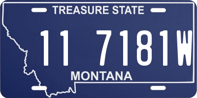 MT license plate 117181W