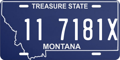 MT license plate 117181X