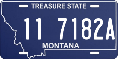 MT license plate 117182A
