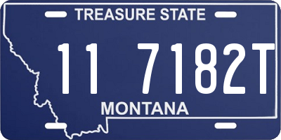 MT license plate 117182T