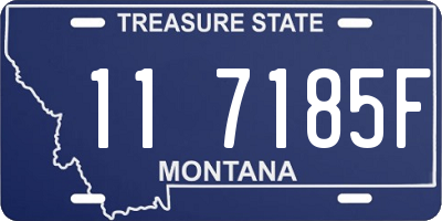 MT license plate 117185F