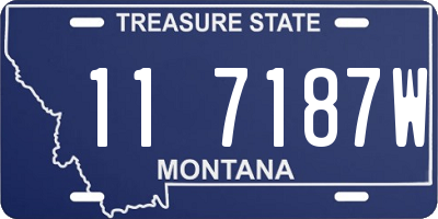 MT license plate 117187W