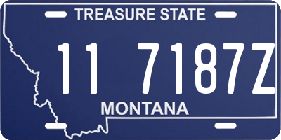 MT license plate 117187Z