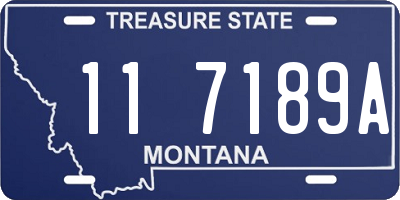 MT license plate 117189A