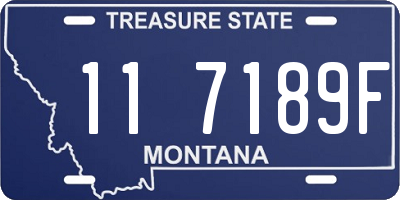 MT license plate 117189F
