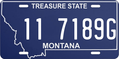 MT license plate 117189G