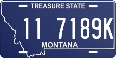 MT license plate 117189K