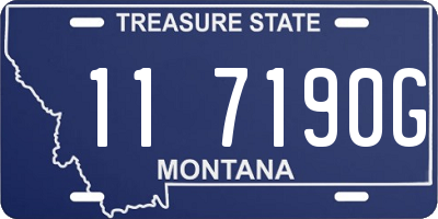 MT license plate 117190G