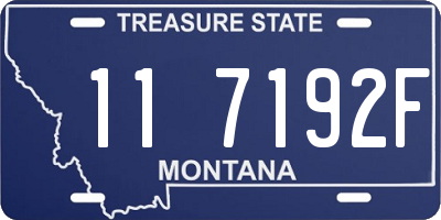 MT license plate 117192F