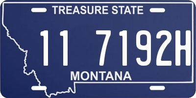 MT license plate 117192H