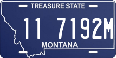 MT license plate 117192M