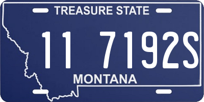 MT license plate 117192S